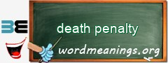 WordMeaning blackboard for death penalty